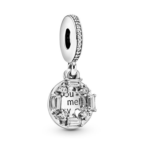 

2020 new fashion 925 sterling silver you melt my heart dangle charms beads pendant fit pandora bracelets or necklace for diy jewelry making, Black