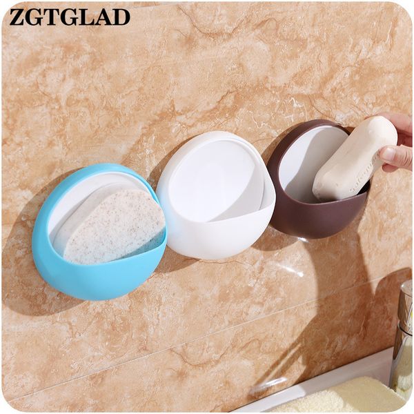 

zgtglad 1pcs plastic suction cup soap shower toothbrush box dish holder accessories bathroom supplies