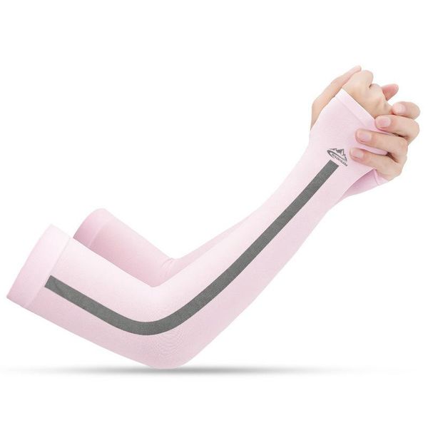 

2020 ice silk sleeves breathable summer shade sunscreen pink sleeves outdoor travel bicycle riding arm sleeve