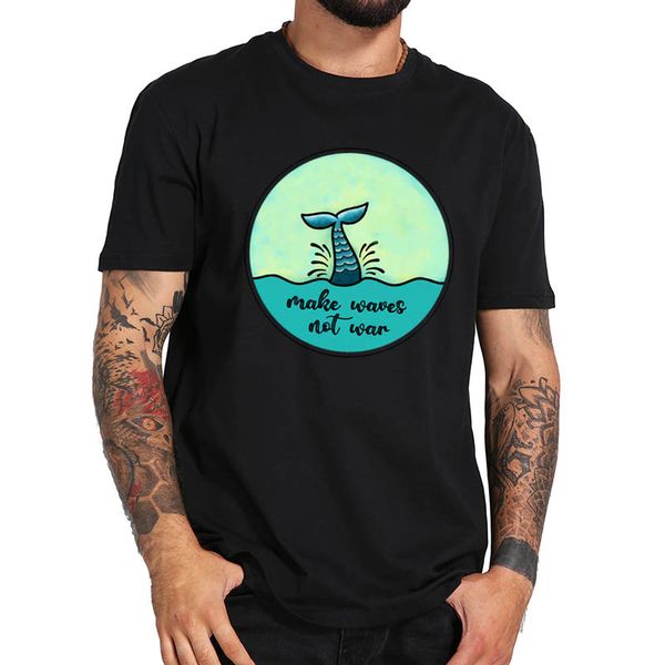 

vsco make waves not war t shirt dolphin tshirt 100% cotton soft premium camiseta