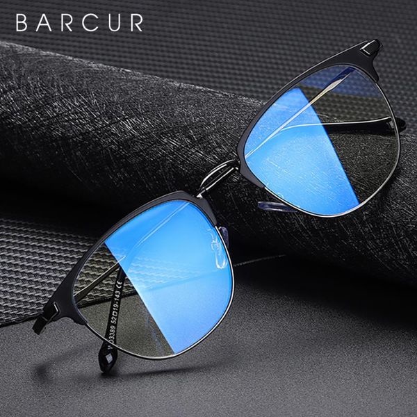 

barcur light blue light blocking glasses square eyeglasses frame anti blue ray computer game glasses, White;black
