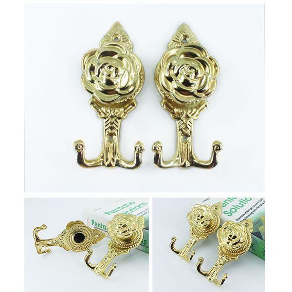 

curtain hook peony flower home wall mounted with screws accessories retro alloy