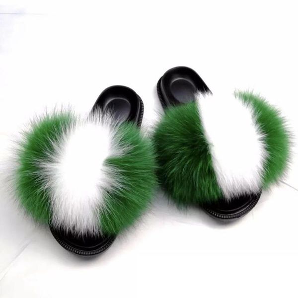 

fluffy furry slippers women real fur slides beach flip flops slippers with feathers really fluffy and soft women shoes, Black