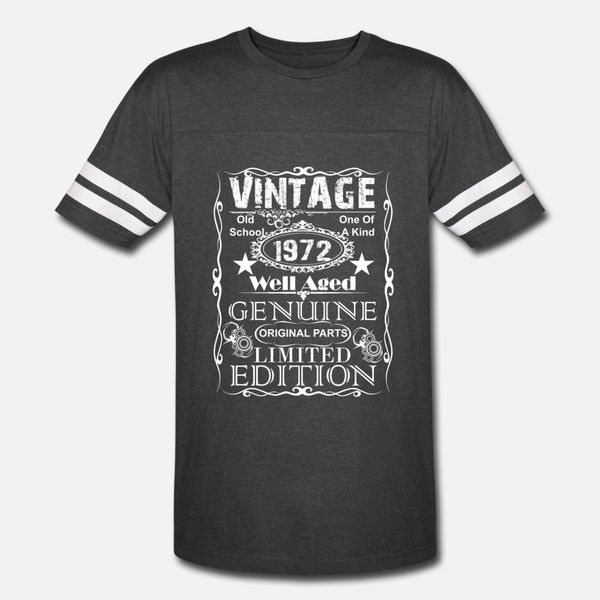 

сорок седьмой день рождения подарок дизайн vintage 1972 год подарок тенниска мужчины customize футболка вокруг шеи одежда подарочные здание