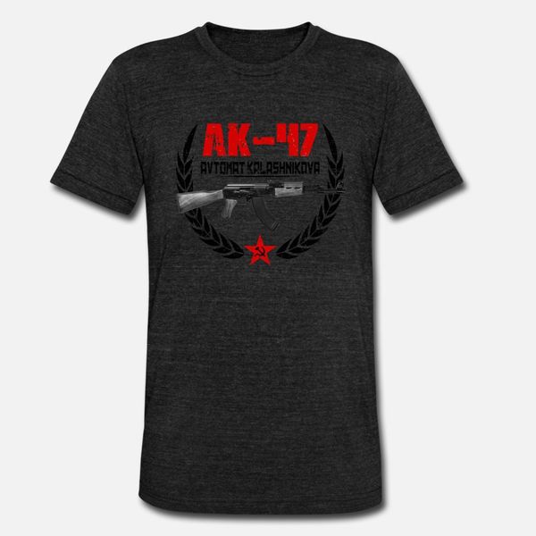 

ak 47 avtomat kalashnikova t shirt men printing cotton round neck original cute building spring formal shirt