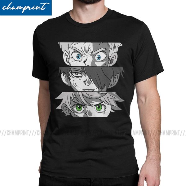 

men t-shirt yakusoku no neverland funny tee shirt the promised neverland emma norman ray t shirts round neck clothes party