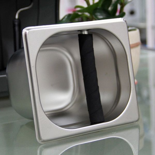 

coffee knock box kitchen tool deep design stainless steel bin container tray
