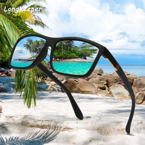 

2020 fashion polarized sunglasses men brand design driver shade male vintage sun glasses for women tr90 square mirror oculos, White;black