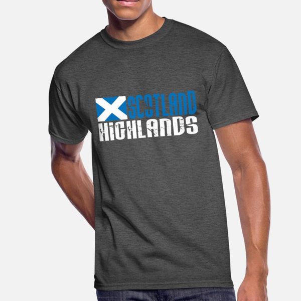 

scotland t shirt men loose tee shirt round neck pattern loose casual spring autumn standard