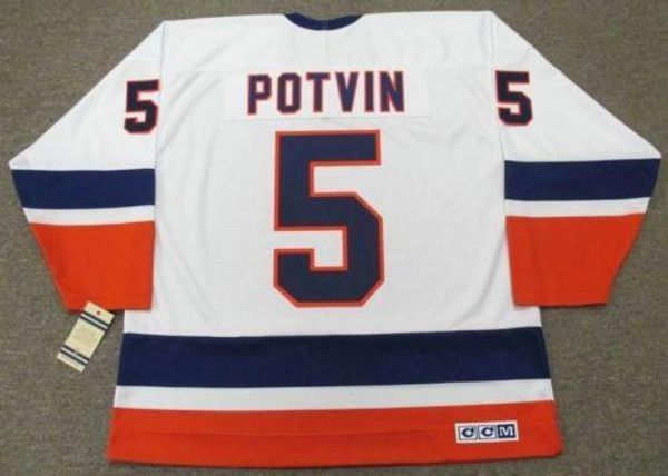 

men women youth denis potvin new york islanders 1982 ccm vintage home hockey jersey stitched quality any name any number goalie-cut, Black;red