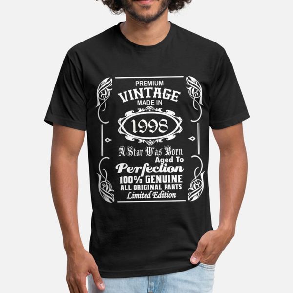 

vintage made in 1998 t shirt men custom short sleeve o-neck cool fitness casual spring formal shirt
