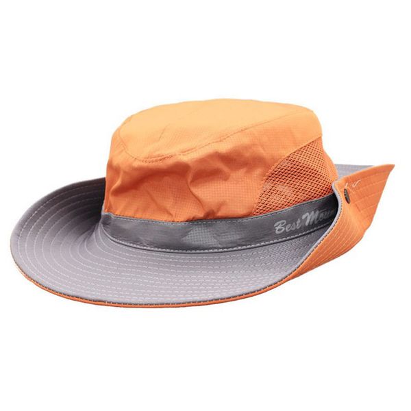 

upf 50+ sun hat bucket summer men women fishing boonie hat sun uv protection long large wide brim bob hiking outdoor beach cap, Blue;gray