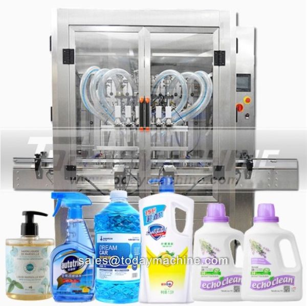 

straight line 6-head automatic liquid filling machine with conveyor plc control