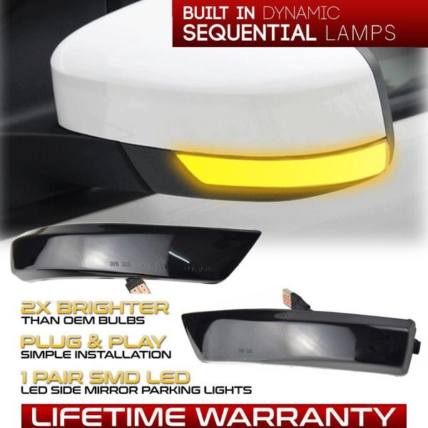 

black dynamic turn signal light led side rearview mirror sequential indicator blinker lamp for focus 2 2 3 3 mondeo