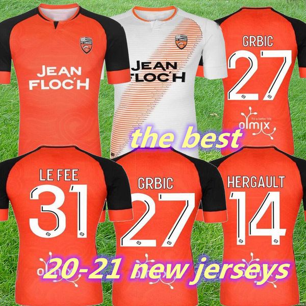 

новые 20 21 fc лорьян трикотажных изделий футбола дома далеко третьи 2020 2021 майо de foot лорьян амель уает бозки понсо висса grbic футбол, Black;yellow