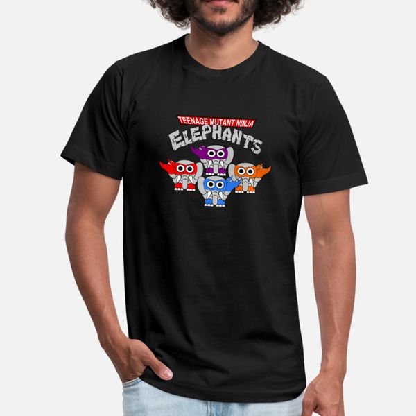 

elephants ninja mutant t shirt men character short sleeve round neck vintage fitness humor spring autumn novelty shirt