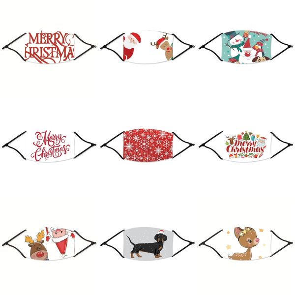 

sunscreen mouth christmas masks national flag prints anti saliva dust protect breathable face christmas mask mascherine us canada japan 2#63, Black