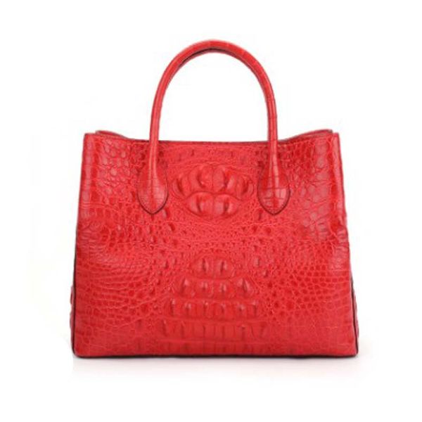

dongou crocodile female bag genuine crocodile leather inclined shoulder bag back part bone skin women handbag