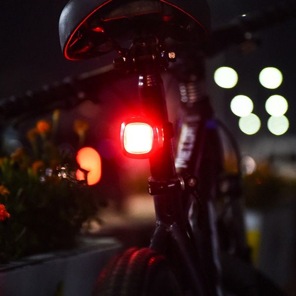 

bicycle smart auto brake sensing light waterproof rechargeable bike rear light cycling taillight for night cycling safety