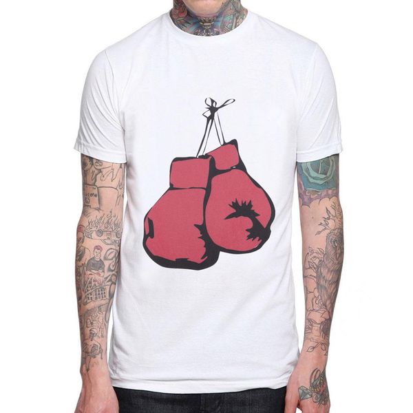 

2019 men's fashion short sleeve boxing gloves printed men t-shirt funny tee shirts hipster cotton o-neck popular man