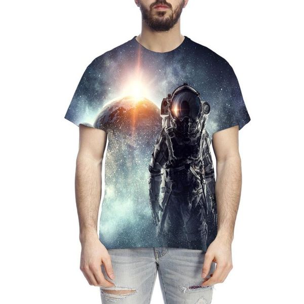

3d space astronaut print spacex spaceship rocket ho 3d print shirts oversized horror funny men clothing