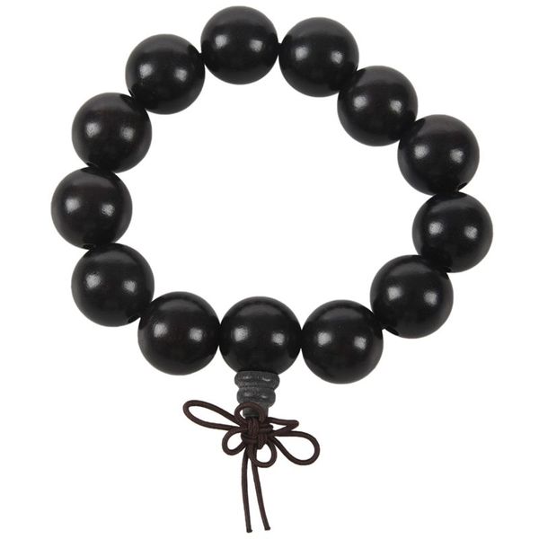 

jewelry men's bracelet, 18mm tibetan buddhist sandal pearl prayer mala, wood, black