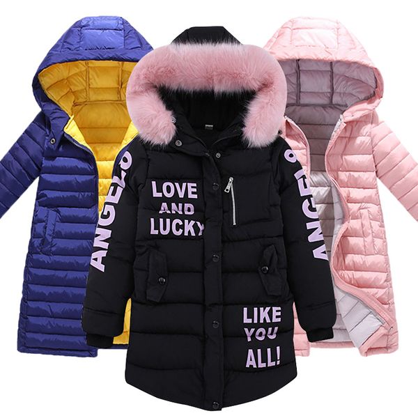 

autumn winter children coat baby girl warm hooded jacket kids fashion printed outerwear children's christmas costume for girls lj200813, Blue;gray