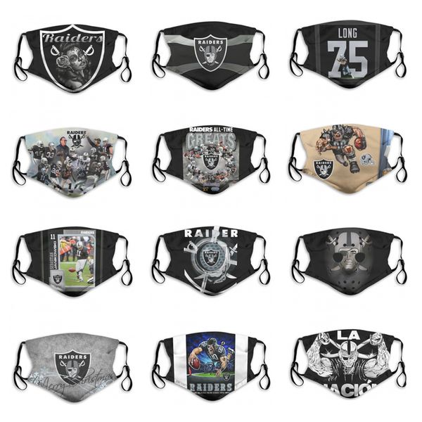 

2020 New Luxury Designer 5 Layer Dust Face Masks Men and Women Fashion Boys Football Rugby Auckland Raiders Printed Reusable Mask PM2.5