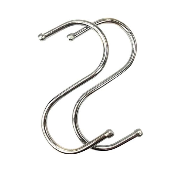 

10 pcs hook s shaped clothes kitchen bathroom hanging pan stainless steel closet sausage coat rack multifunction flower pot