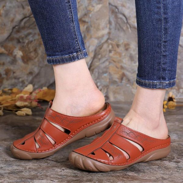 

2020 women slippers mixed color shoes hollow wedges platform flat sole beach mules ladies slides party sandals, Black