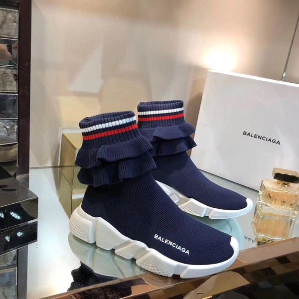 

r luxury casual shoes, fashionable knit socks boots cake tube style speed clear solesneakers, size 34-45 with original box