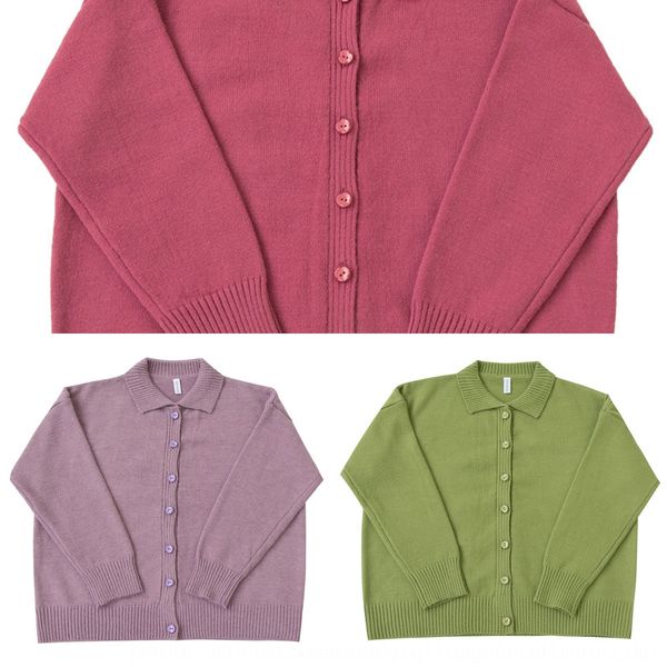 

my033 special flower button three-color button coat sweater sweater cardigan loose casual knitted coat for girls 2020 spring and autumn ntni, White;black