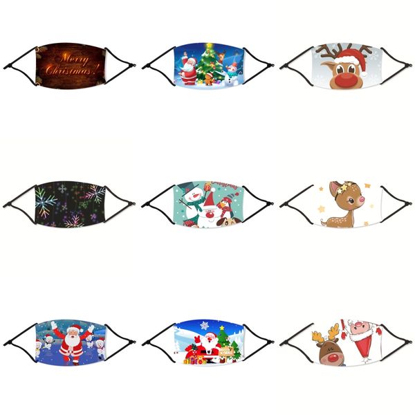 

kid dust protect mouth christmas mask rabbit embroidery folded sunshade anti droplets splashing face christmas masks mascherine in stock #12, Black
