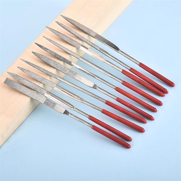 

10pcs mini needle file set diamond coated for ceramic glass gem stone hobbies and crafts