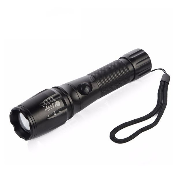 

wholesale cree xm-l t6 3000 lumens led aluminum waterproof zoom flashlight 3-modes adjustable led flash light lampe torch