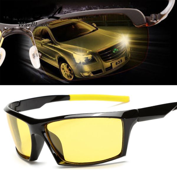 

warblade men night vision sunglasses brand designer fashion polarized driving enhanced light anti-glare glasses goggles 2020, White;black