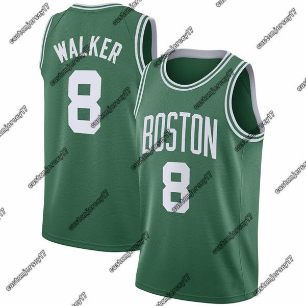 

мужчины celtics бостон 8 walker black green white swingman джерси заявления издание kemba баскетбол город трикотажные изделия