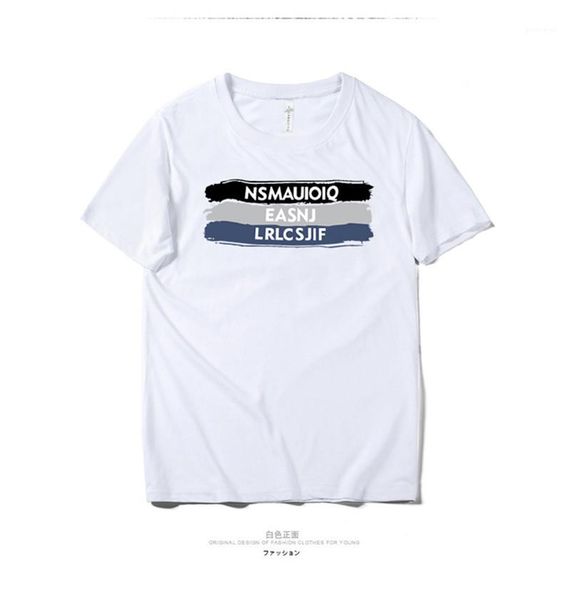 

letters print t shirts teenager designer t shirt short sleeved crew neck summer mens plus size, White;black