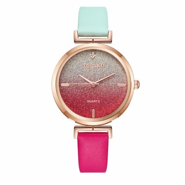 

candy color two-color women's watch europe and the united states selling personality jane color quartz watch ladies, Slivery;brown