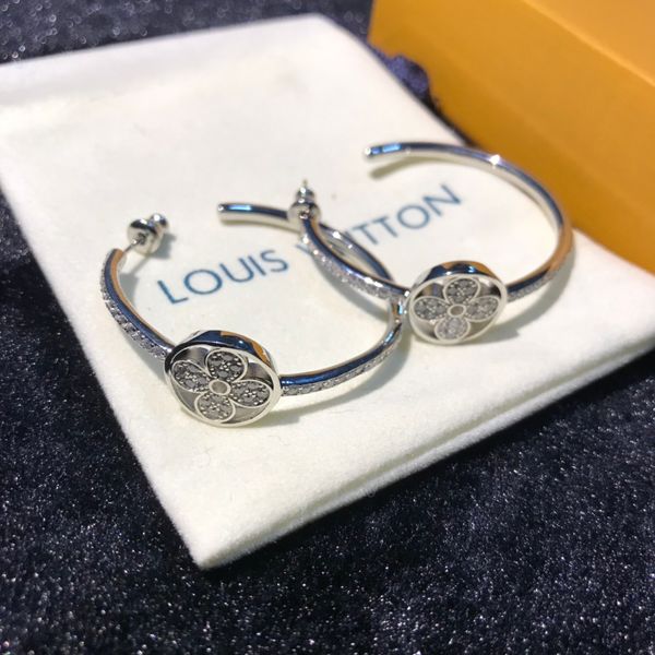 

luxury designer earrings famous letter women ear stud exquisite charming luxury earring fashion jewelry with original gg017, Silver