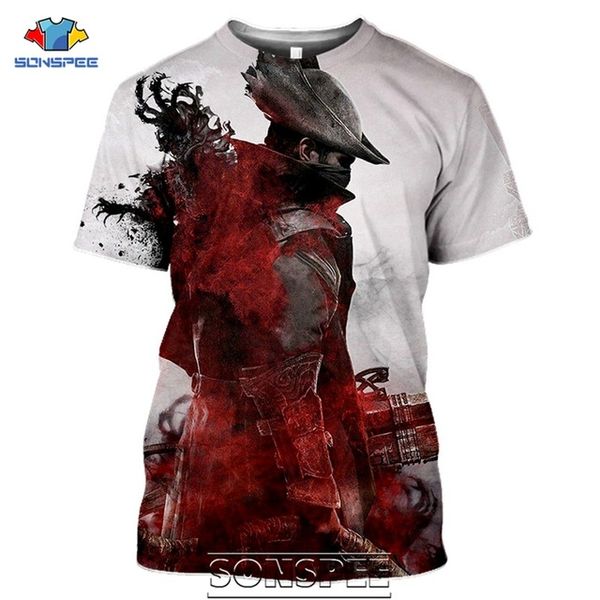 

bloodborne lady maria darkness anime horror game 3d mens homme 3d print shirts funny kawaii humor men clothing
