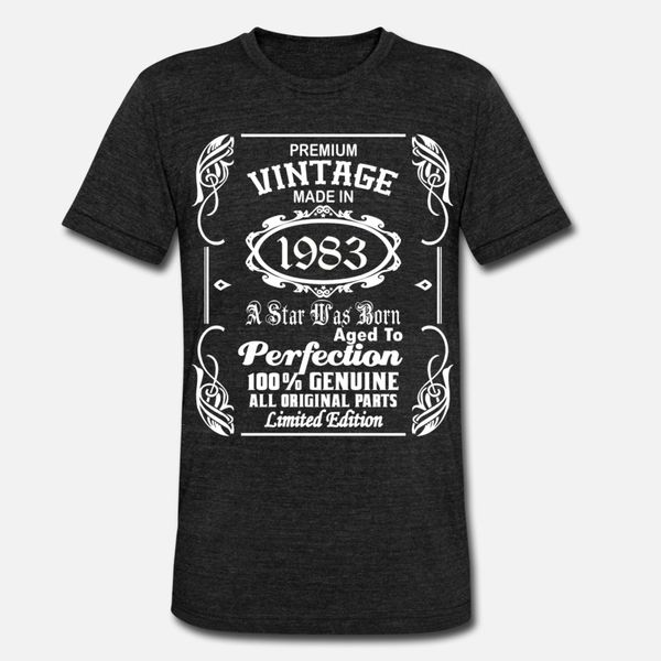 

vintage made in 1983 тенниска мужчины настройка с коротким рукавом плюс размер 3xl тонкий смазливая здание лето стиль outfit рубашки