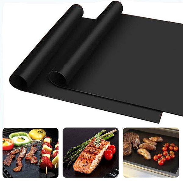 

1pcs non-stick bbq grill mat 40*33cm baking mat teflon cooking grilling sheet heat resistance easily cleaned kitchen for party