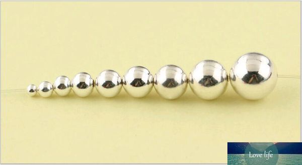 

fashion tibetan silver round spacer beads assorted s 925 sterling silver jewelry accessories diy handmade loose beads small large hole, Black