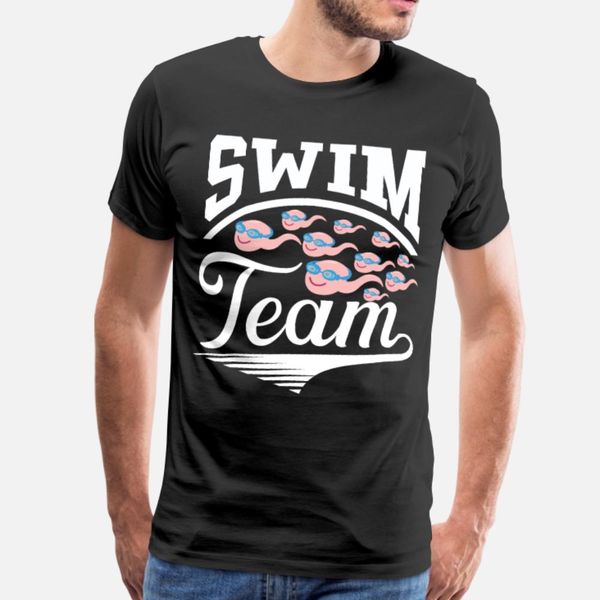 

swim team fun pun sperm cell diving spermatozoon t shirt men designer 100% cotton size s-3xl formal cute fashion spring normal shirt