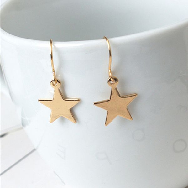 

fashion drop earrings wholesale retro five-pointed star statement earrings 2020 new listing dangling for women jewelry, Silver