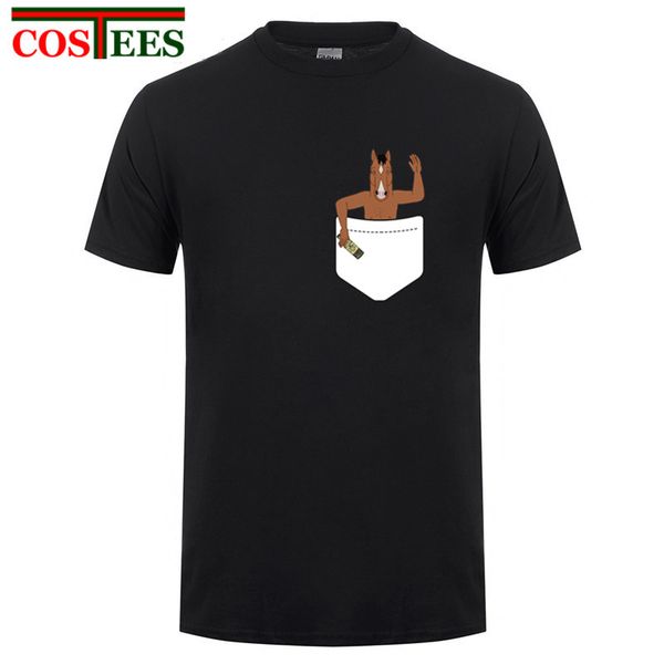 

2020 diy hiphop designer man brand clothing cartoon horseman t shirt men pocket t-shirt homme family party tee shirt hombre