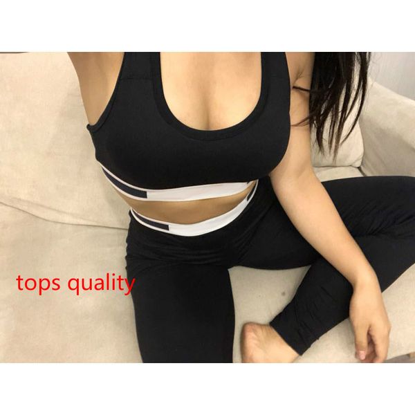 

2020 женских йоги спортивных костюмов letters струнной vest sweatpant открытой женская два кусочка эпикировка tight леггинсы женщина костюмы, Gray