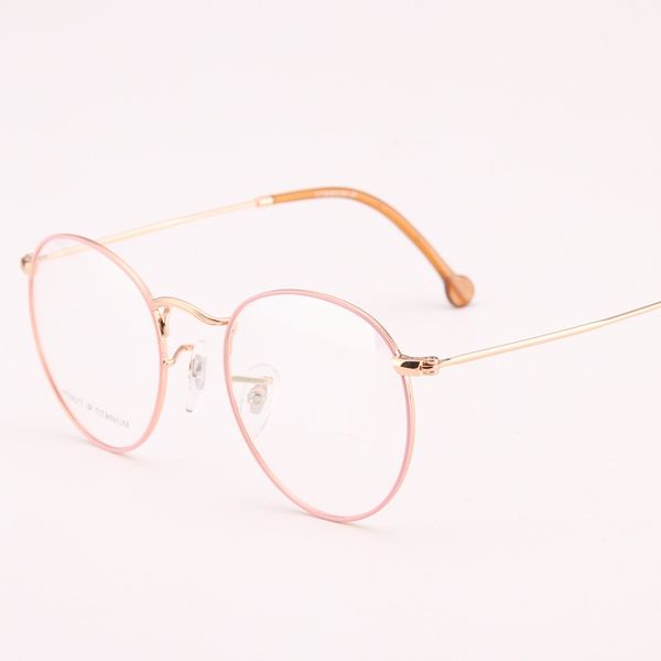

w-135 ultra light women pure titanium eyeglasses frames fashion brand myopia prescription degree readin glasses female eyewear, Black