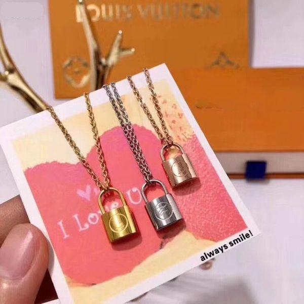 

fashion designer jewelry women necklace gold lock pendant designer necklace elegant silver necklace and earrings bracelets suit
